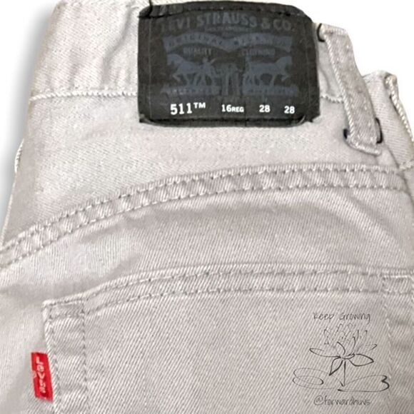 Levi’s 511 Slim Light Gray 16 Reg Jeans - Picture 6 of 9